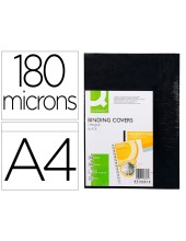 TAPA ENCUADERNACION Q-CON.ACETA DIN A4 OPACA NG 180MC 100UD**18503