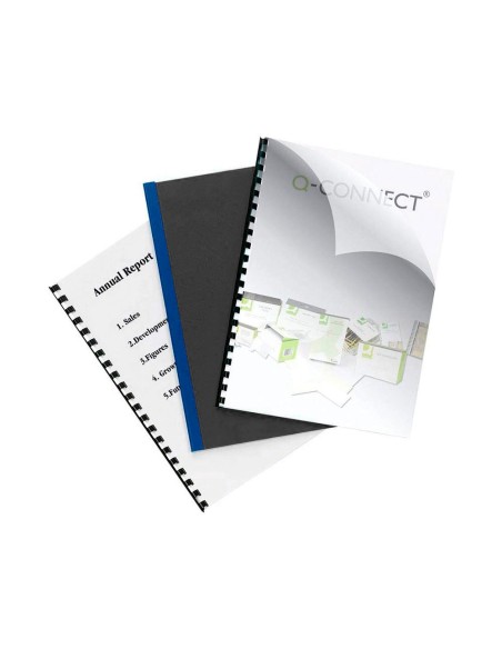 TAPA ENCUADERNACION Q-CON.ACETA DIN A4 OPACA NG 180MC 100UD**18503