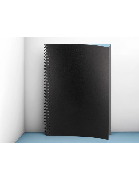 TAPA ENCUADERNACION PP DIN A4 NEGRA ESPESOR 0,8 MM PACK 50U**22530