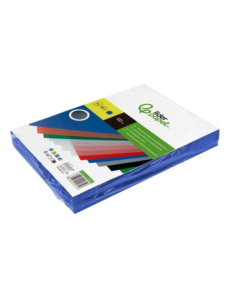 TAPA ENCUADERNACION PP DIN A4 AZUL ESPESOR 0,8 MM PACK 50**22531