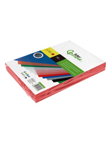 TAPA ENCUADERNACION PP DIN A4 ROJA ESPESOR 0,8 MM PACK 50**22532