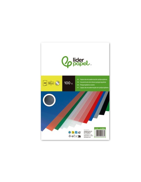 TAPA ENCUADERNACION PP DIN A4 AHUMADO ESPESOR 0,5 MM PACK 100**22537