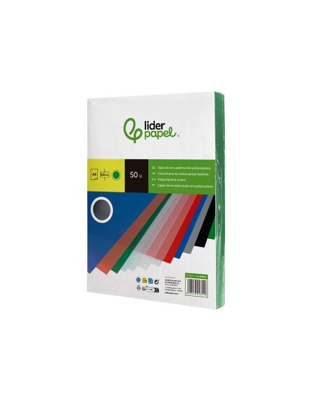 TAPA ENCUADERNACION PP DIN A4 VER ESPESOR 0,8 MM PACK 50**44341