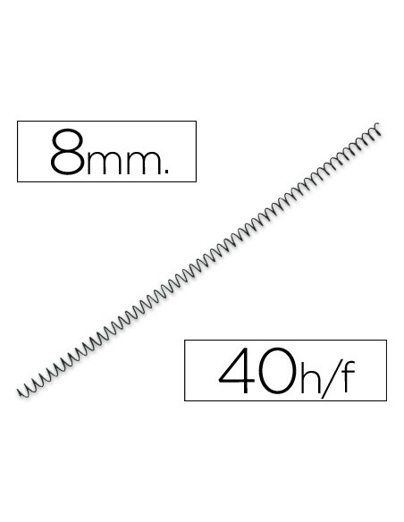 ESPIRAL CORTO METALICO Q-CON.56 4:1 8MM 1MM PACK 200**44344