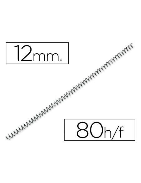 ESPIRAL CORTO METALICO Q-CON.56 4:1 12MM 1MM PACK 200**44346