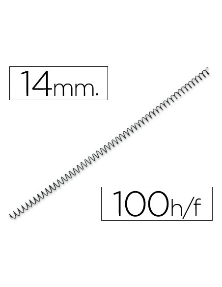 ESPIRAL CORTO METALICO Q-CON.56 4:1 14MM 1MM 100UD**44347