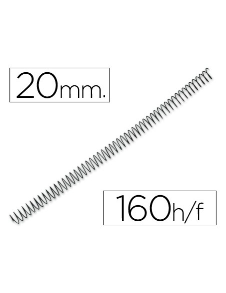 ESPIRAL CORTO METALICO Q-CON.56 4:1 20MM 1,2MM PACK 100**44350