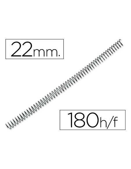 ESPIRAL CORTO METALICO Q-CON.56 4:1 22MM 1,2MM 100UD**44351