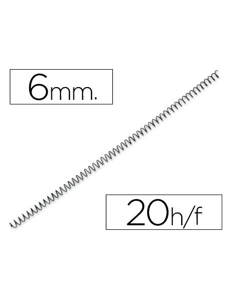 ESPIRAL METALICO Q-CON.64 5:1 6MM 1MM PACK 200**44362