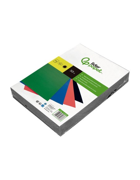 TAPA ENCUADERNACION CARTON GOFRADO DIN A4 1MM  NEGRO PACK 50**28072