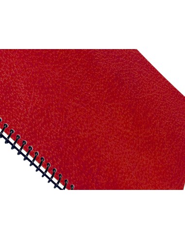 TAPA  ENCUADERNACION CARTON GOFRADO DIN A4 1MM ROJA PACK 50**28073