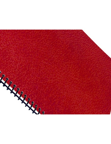 TAPA  ENCUADERNACION CARTON GOFRADO DIN A4 1MM ROJA PACK 50**28073
