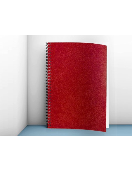 TAPA  ENCUADERNACION CARTON GOFRADO DIN A4 1MM ROJA PACK 50**28073