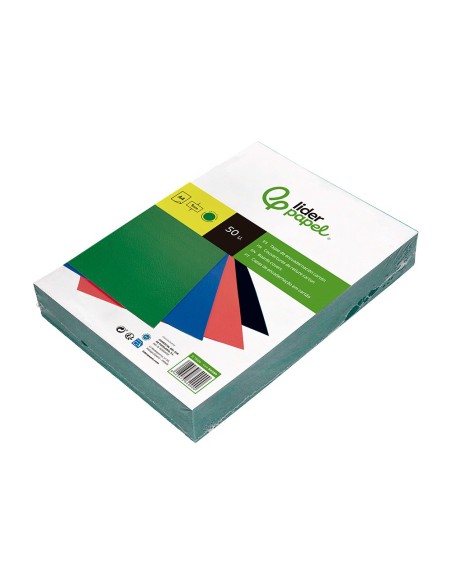 TAPA ENCUADERNACION CARTON GOFRADO DIN A4 VERDE-UD 50 UD.**28074