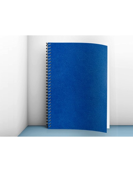 TAPA ENCUADERNACION CARTON GOFRADO DIN A4 1MM  AZUL PACK 50**28075