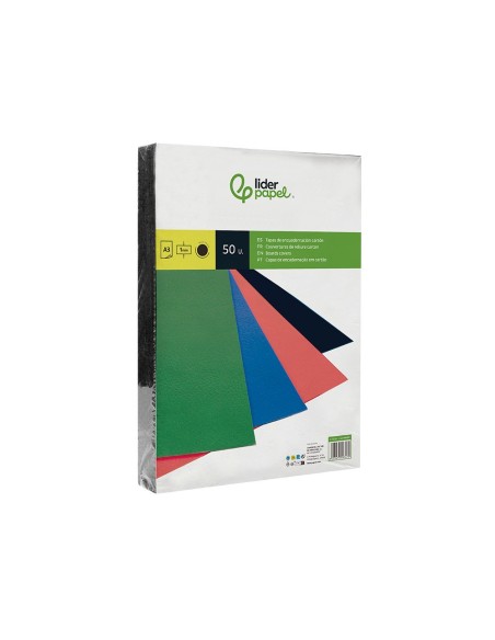 TAPA ENCUADERNACION CARTON GOFRADO DIN A3 NEGRO-UD 50 UD.**29747