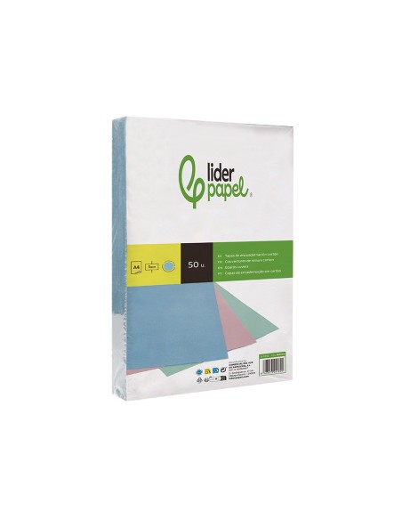 TAPA ENCUADERNACION  CARTON A4 1MM CEL. PQ.DE 50 UD.
