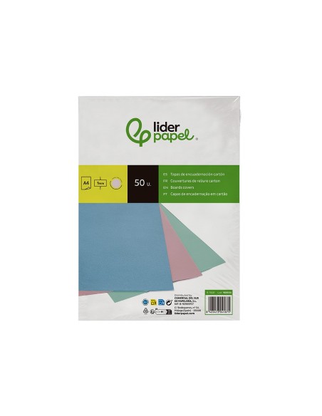 TAPA ENCUADERNACION  CARTON A4 1MM ROSA PQ.DE 50 UD.