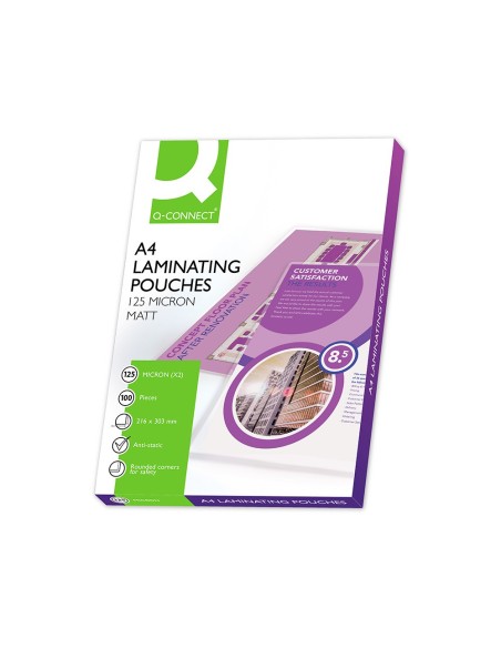 BOLSA PLASTIFICAR Q-CON.303 X 216 MM A4 125MC AUTOADHESIVAS C.100 UDS