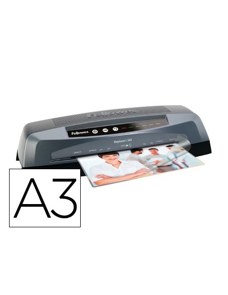 PLASTIFICADORA FELLOWES NEPTUNO A3 4 RODILLOS FRIO CALIENTE 175 MIC