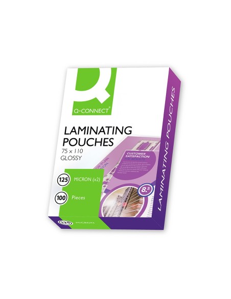 BOLSA PLASTIFICAR Q-CON.-110 X 75 MM 125 MC  IDENTIDAD 100UD**19466