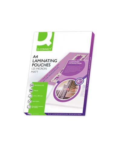 BOLSA PLASTIFICAR Q-CON.-303 X 216 MM 125 MC DIN A4 MATE 100UD**34211