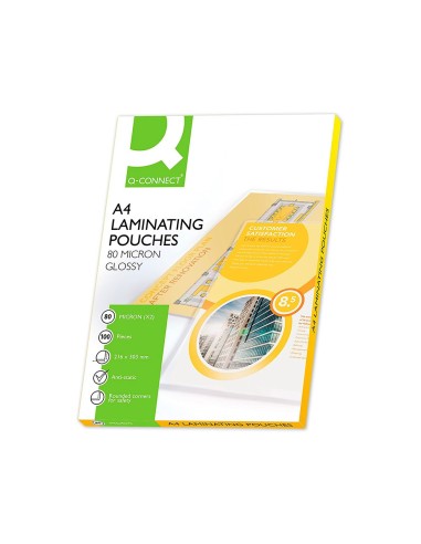 BOLSA PLASTIFICAR Q-CON.-303 X 216 MM 80 MC DIN A4 100 UD**35838