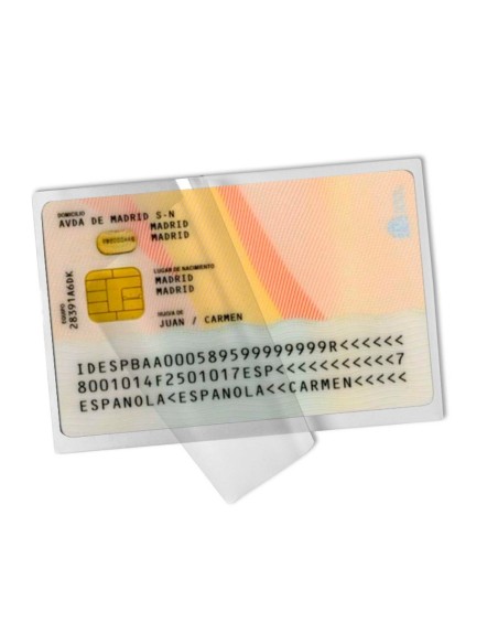 BOLSA PLASTIFICAR Q-CON.-90 X 60 MM 200 MC CARNET NIF 100UD**19465