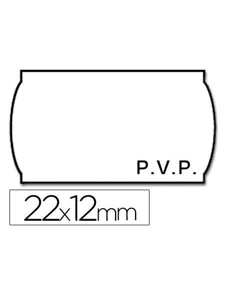 ETIQUETAS ADH. METO 9156368 ONDUL. 22X12MM PVP BL. 1500UD.