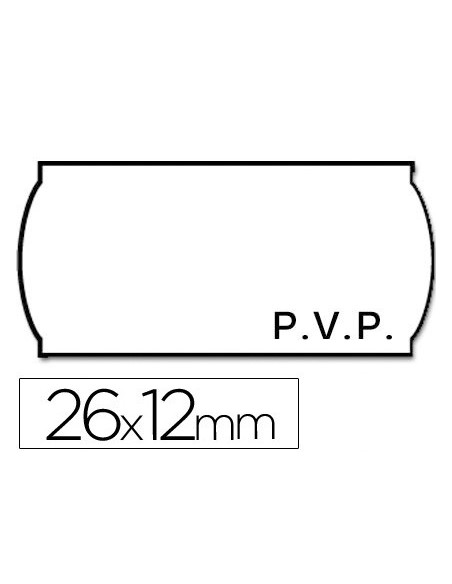 ETIQUETAS ADH. METO 9156422 ONDUL. 26X12MM PVP BL. 1500UD.