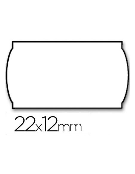 ETIQUETAS ADH. METO 9156319 ONDUL. 22X12MM LISA REMOV BL. 1500UD.