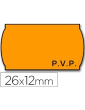 ETIQUETAS METO ONDUL.26X12MM PVP NJ. FLUOR ADH.2 ROLLO 1500 ETIQUETAS