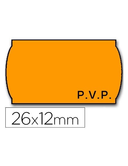 ETIQUETAS METO ONDUL.26X12MM PVP NJ. FLUOR ADH.2 ROLLO 1500 ETIQUETAS