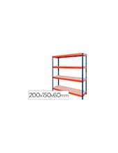 ESTANTERIA MET.AR STABIL XL 200X150X60 CM 4 EST.500 KG SIN TORNILLOS 2