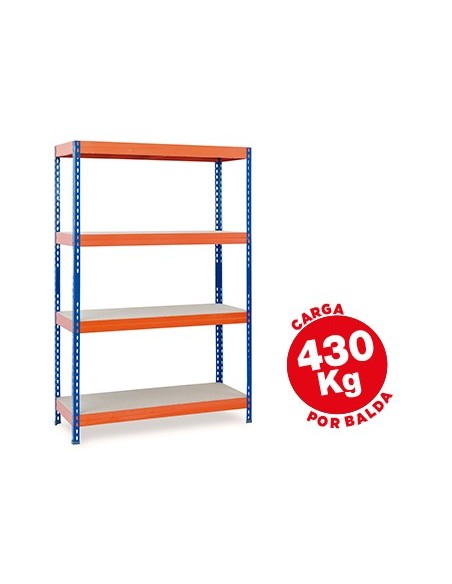 ESTANTERIA MET.AR STORAGE200X100X60CM 4 EST.430KG POR EST.