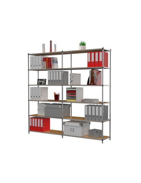 ESTANTERIA FAST-PAPERFLOW MET. 6X80 KG POR ESTANTE 200X100X35 CM BASE
