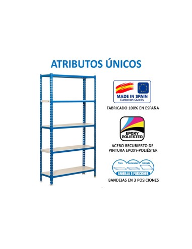 ESTANTERIA MET.SIMONRACK MINI 5/400 AZ./BL.5 EST.180KG 180X80X40