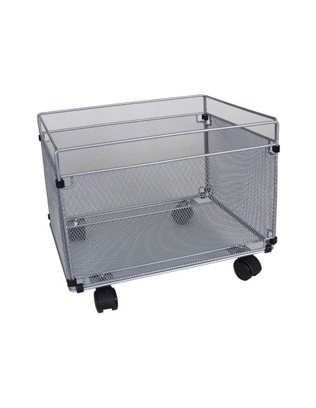 CARRITO CARPETAS COLGANTE FL+ Q-CON. C/RUEDAS MET.  REJILLA PLATA