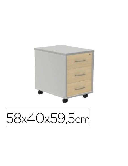 CAJONERA ROCADA TRES CAJ.SERIE STORE 58X40X59,5 CM AB04 AL./BL.