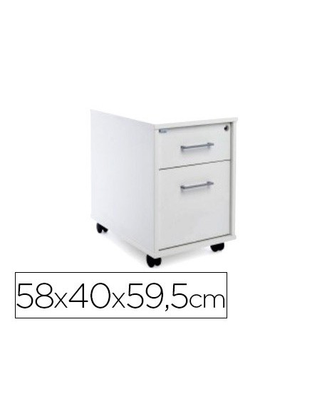 CAJONERA ROCADA 2 CAJ.SERIE STORE 58X40X59,5 CM AW04 BL./BL.