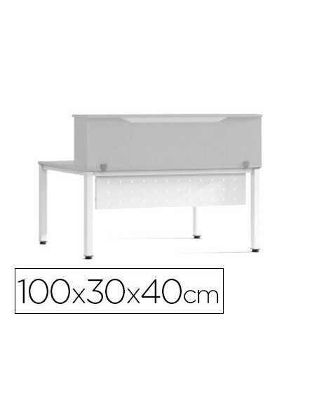 MOSTRADOR ALTILLO ROCADA METAL EXECUTIVE 100X30X40CM.AW04 BL./BL.