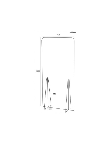 PANTALLA PROTECCION ARCHIVO 2000 PIE METACRILATO TPTE.750X1400MM
