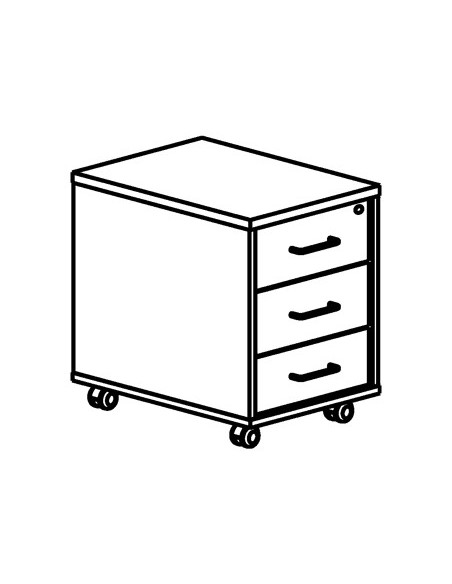 CAJONERA ROCADA 3 CAJONES HAYA/HAYA