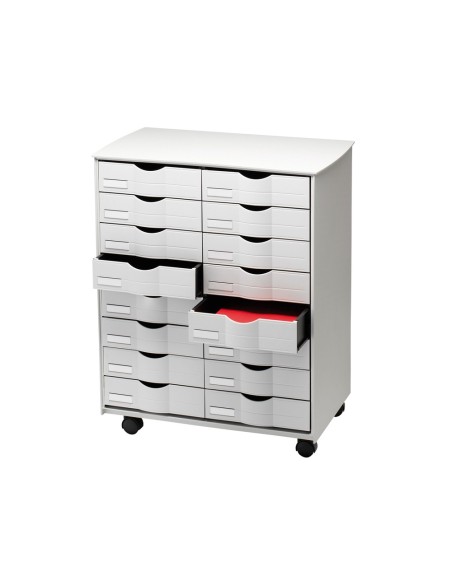 MUEBLE AUXILIAR FAST PARA OFICINA NG.16 CAJ. EN 2 COLUMNAS GRIS5X3