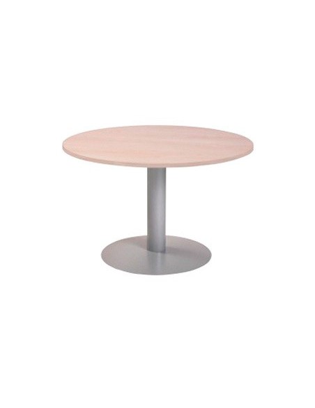 MESA REUNION ROCADA MEETING 3005AT04 ACERO GRIS BL.100CM.DIAM.