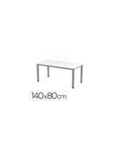 MESA OFICINA ROCADA EXECUTIVE 2001AD04 ALUMINIO/BL.140X80 CM 2