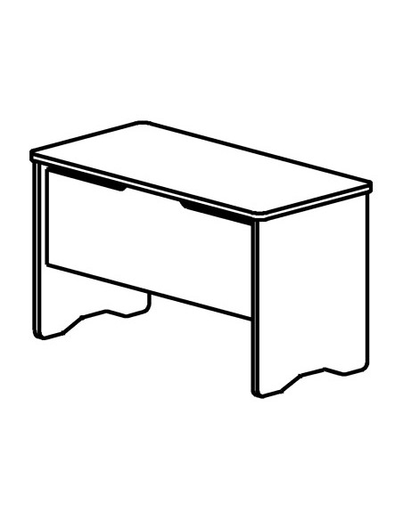 MESA OFICINA ROCADA WORK 120X60 CM ACABADO AA01 HAYA/HAYA