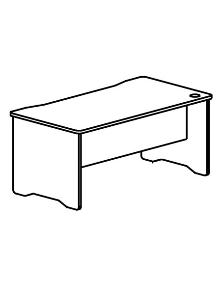 MESA ROCADA WORK 160X80 ESTRUCTURA HAYA TABLERO HAYA