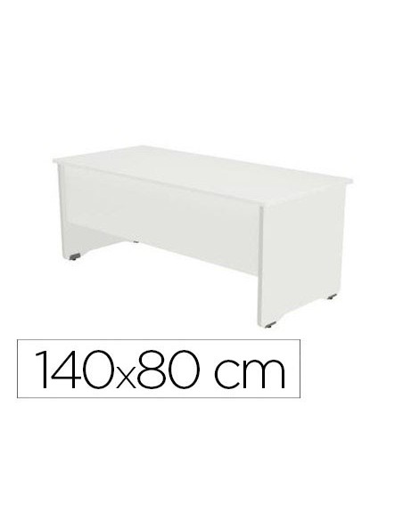MESA OFICINA ROCADA WORK 140X80 CM ACABADO AW04 BLANCO/BLANCO