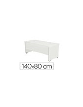 MESA OFICINA ROCADA WORK 140X80 CM ACABADO AW04 BLANCO/BLANCO 2